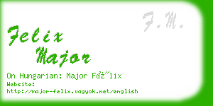 felix major business card